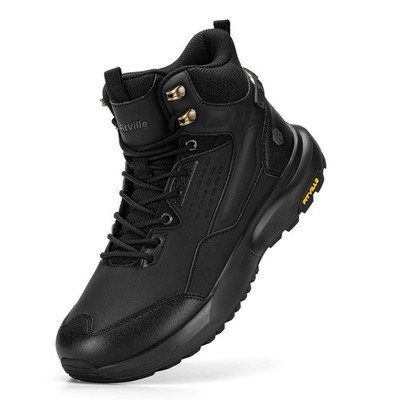 FitVille Wide Mens Boots All-Terrain Non-Slip Men's Hiking Boots Mid Height O...