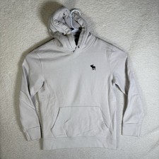 Abercrombie  Fitch Hoodie Sweatshirt Womens XS Soft AF Fleece Moose Logo