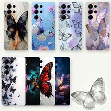 Butterfly Case TPU Anti-Slip Phone Cover For Samsung Galaxy S23 S24 S25 S26 A54