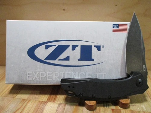 NIB Zero Tolerance A/O 0357 G10 Black Washed CPM 20CV Pocket Knife - 0357 BW