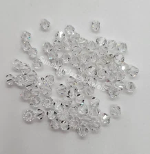 24pc Swarovski Crystal Clear Bicone Beads; 4mm, 5mm, 6mm, or 8mm