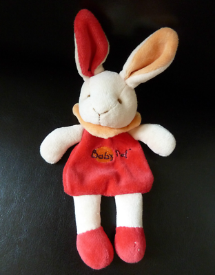 Doudou Lapin Rouge DOUDOU PLAT BABY NAT PETIT LAPIN Rouge Orange