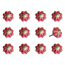 1.5 X 1.5 X 1.5 Pink Red And Green  Knobs 12 Pack