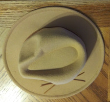 Unlabeled Kids Cowboy Like Hat Brown Belt: Non-Leather Material 7X6 Head Opening