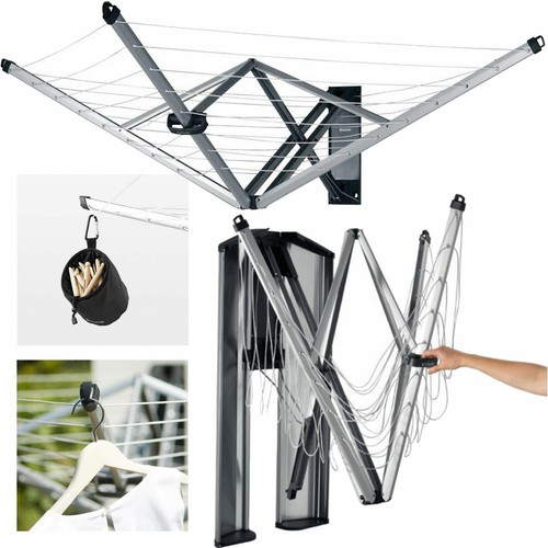 wall mounted rotary clothes line