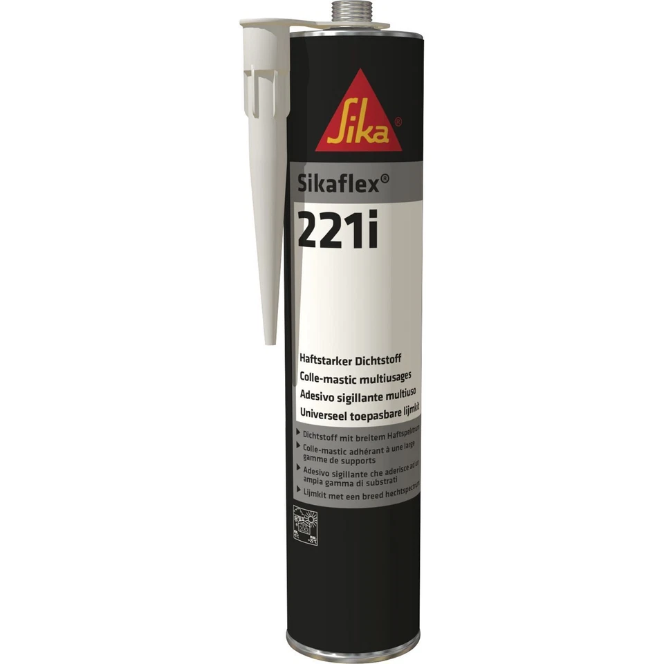 Sikaflex-221 Polyurethan-Dichtstoff Kartusche - 300 ml, Schwarz