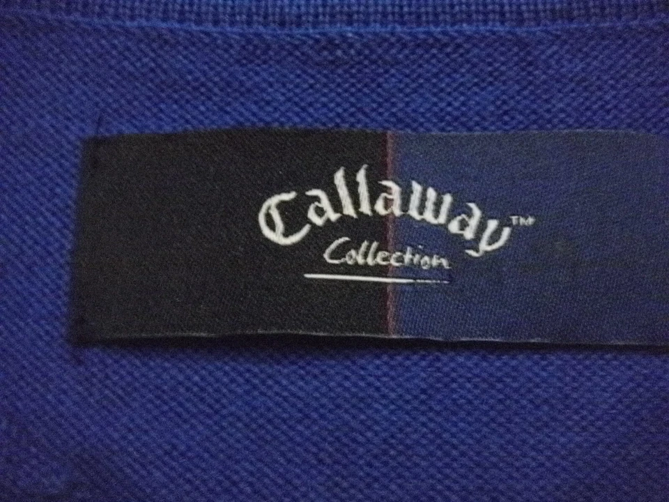 Suéter Polo Colección Callaway Hombre Azul Lana Merino Tejido Manga Larga Foto 2 de 4