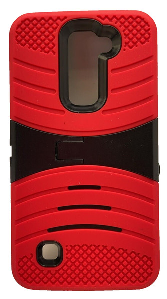 Sonne Premium Case Mit Standfunktion FüR LG K7, Tribute 5 Rot/Schwarz-image