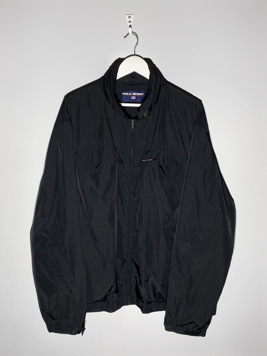 Vintage 90s Polo Sport Ralph Lauren Black Nylon Full Zip Vintage 90s Polo Sport Ralph Lauren Black Nylon Full Zip
