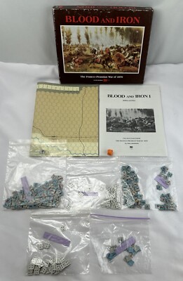1992 Blood and Iron Game by World Wide Wargames Complete Good Cond FREE SHIPPING