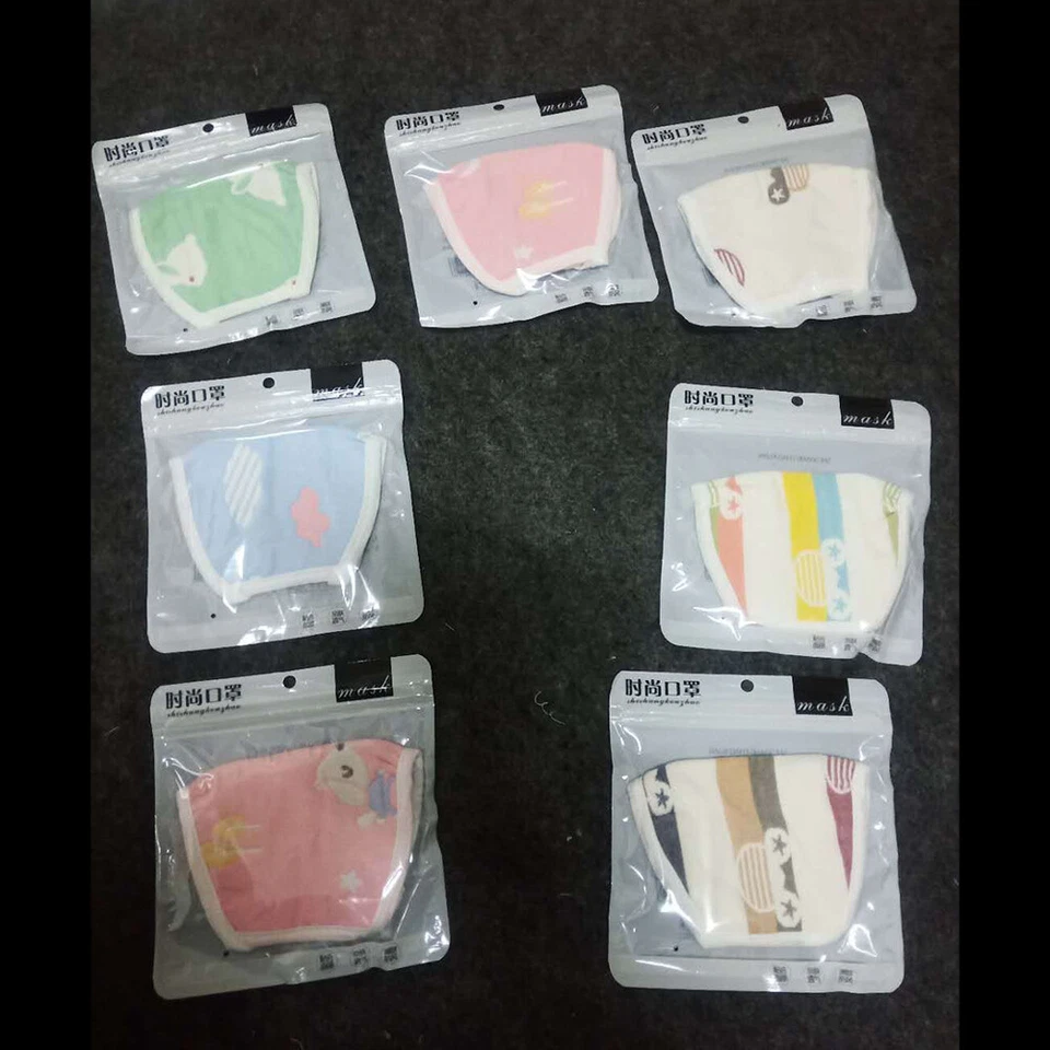 5 pcs Cartoon Washable Cotton Face Masks For Kids/Teen/Adult Mouth Cloth Cover - Image 2 of 4