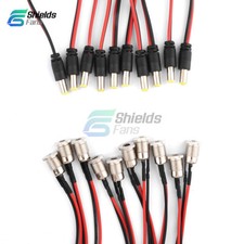 5.5 x 2.1 mm DC Power Socket Male Female with Wire DC Socket Adapter 10PCS/pack