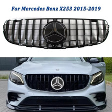 Gloss Black Front Grille Grill For Mercedes Benz X253 Glc300 2016-19 Wled Star Gloss Black Front Grille Grill For Mercedes Benz X253 Glc300 2016-19 Wled Star