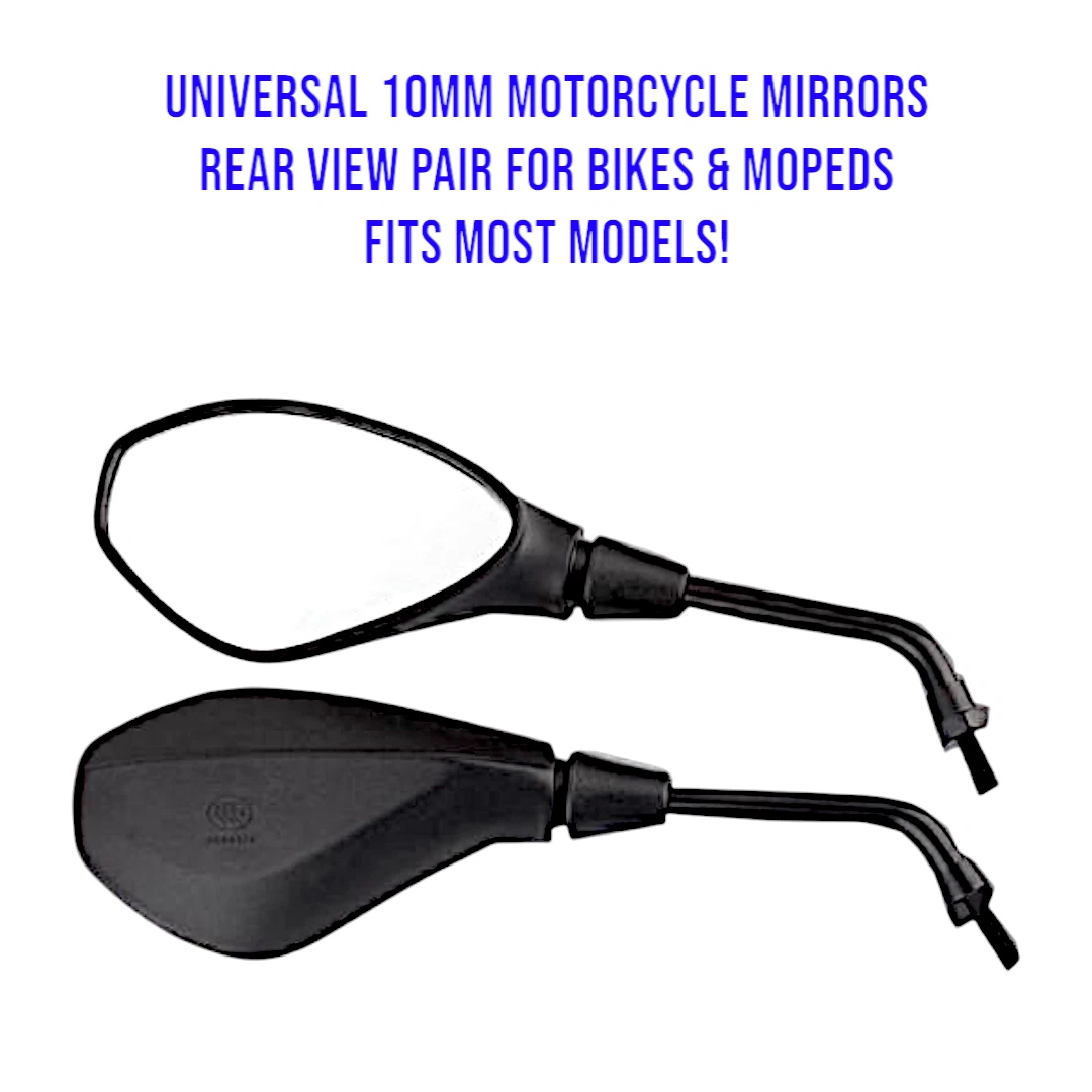 Universal 10mm motorcycle mirrors pair
