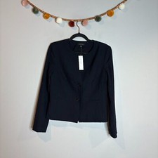 NWT Ann Taylor navy blue 2 button blazer