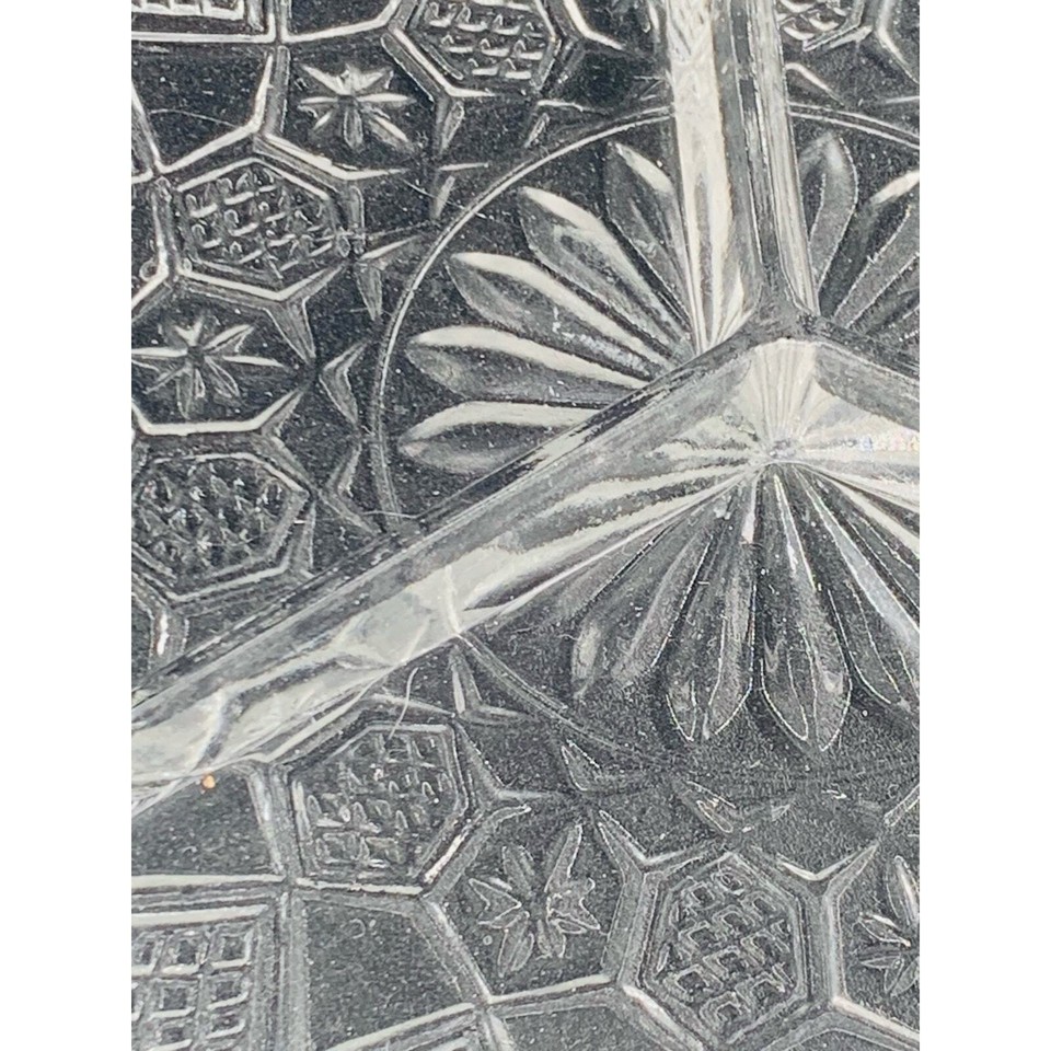 Jewelite Divided Relish Dish Plate Clear Tray By Gibson Design Vintage