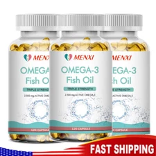 360 Pills Omega 3 Fish Oil Capsules 3x Strength 3600mg EPA & DHA Highest Potency