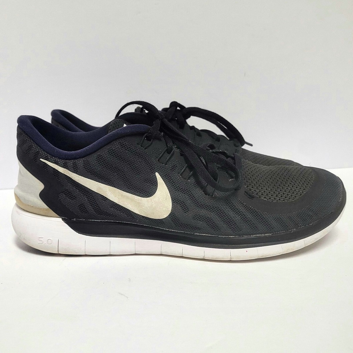Size 10 - Nike Free 5.0 Black White Women's Running Shoes