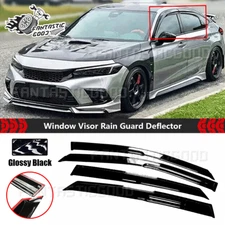 For Civic Hatchback 2022-2024 JDM-Mugen Style Window Visor Rain Guard Deflectors