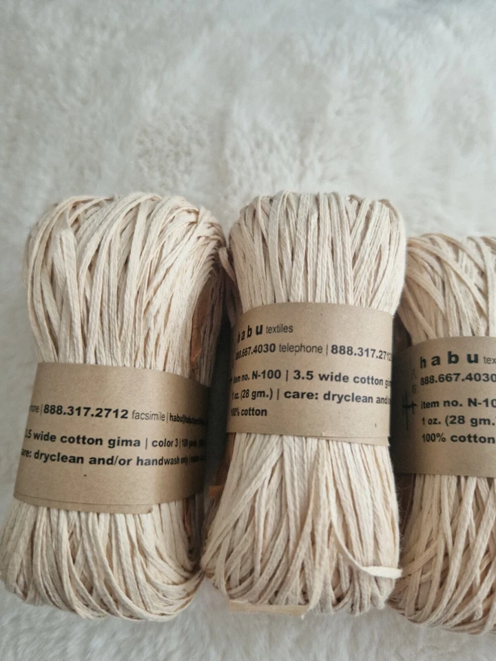 wolle zum stricken/habu Textil/100%cotton/28g/100m - Bild 3 von 4