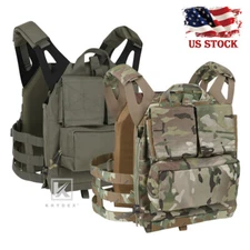 KRYDEX 2.0 Plate Carrier Tactical Body Armor Jump Vest w/ Zip-on Back Pack