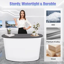 51" Portable Pop Up Table Podium Counter Trade Show Display Speech Stand Desk