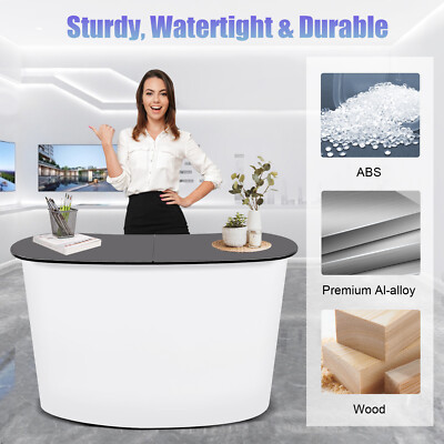 51'' Portable Pop Up Table Podium Counter Trade Show Display Speech Stand Desk