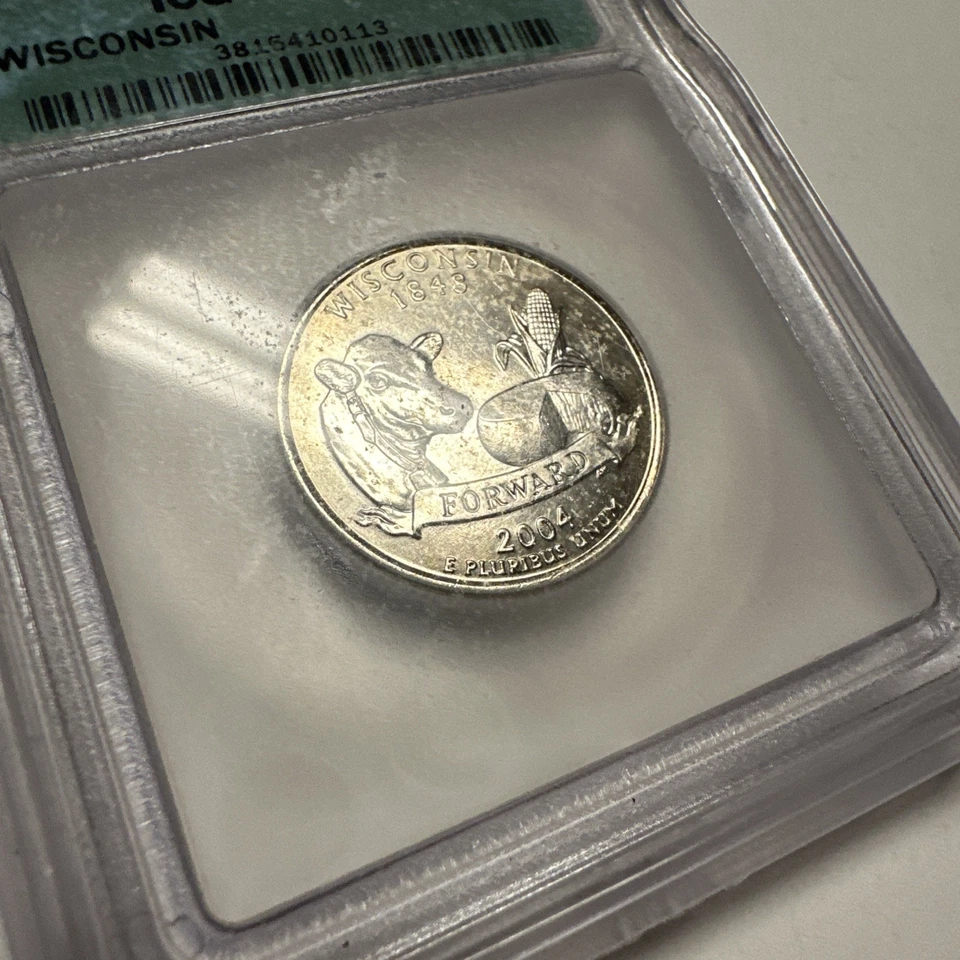 2004-P 25C Wisconsin Quarter ICG -MS67 - Image 3 of 4