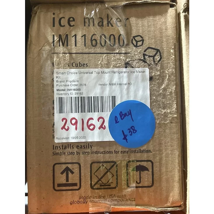 Frigidaire Smart Choice Universal Top Mount Refrigerator Ice Maker Kit New | E38
Opens in a new wind