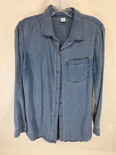 OLD NAVY Shirt Size M Womens Chambray Button Up