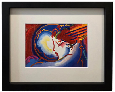 Peter Max I Love the World Signed in the Plate Newly Framed Matted Print