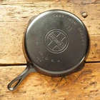 Vintage GRISWOLD Cast Iron SKILLET Frying Pan # 8 LARGE BLOCK LOGO - Ironspoon