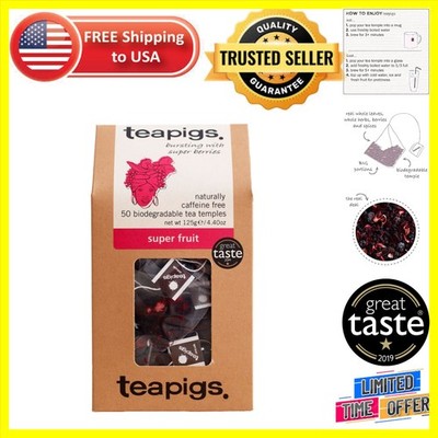 50 Count Caffeine-Free Super Fruit Tea Bags with Hibiscus & Whole Fruit