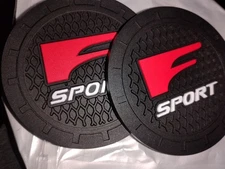 UNIVERSAL COASTERS 2PC SILICONE CAR AUTO CUP HOLDER INSERT(FIT: F SPORT)