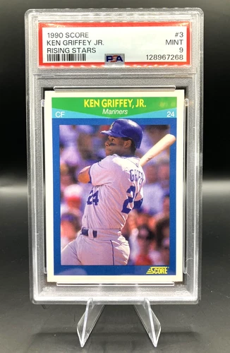 1990 Score - Rising Stars - Ken Griffey Jr #3 - Seattle Mariners - HOF - PSA 9