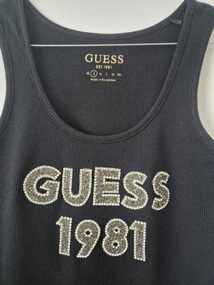 GUESS Ärmelloses T-Shirt Damen Schwarz Gr. S