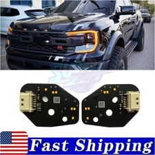 Amber Daytime Running Light DRL LED Boards For Ford Ranger 2024 2025 Headlight