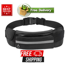Dual Pocket Running Belt Waist Bag Phone Holder Gym Fitness Cycling