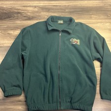 Jeep Embroidered Full Zip Fleece Jacket Large Green 101