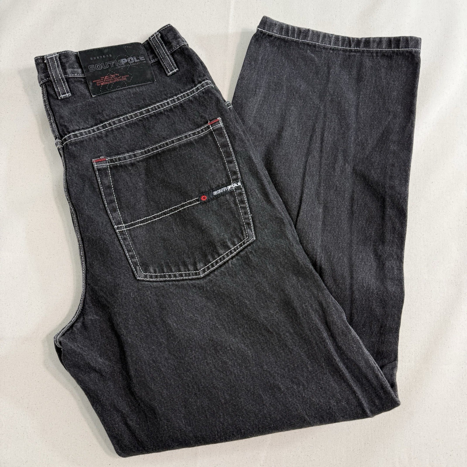 S Size 34 Black Baggy Loose Skater Grunge Dj Y2k