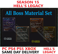 SEASON 15 DIABLO 4 ALL BOSS KEY SET/MATS ?PC PS4 PS5 XBOX?DIABLO IV