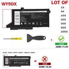   LOT Replace WY9DX Battery For Dell Latitude 14 5420 15 5520 Precision 15 3560
