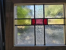 ANTIQUE ENGLISH STAINED GLASS WINDOW