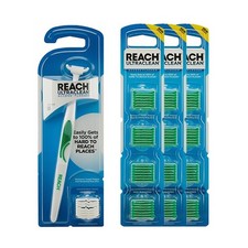 Reach Ultraclean Access Flosser 1 with 3 Packs of Refill Heads