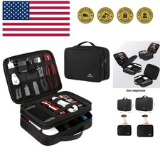 Electronics Organizer Travel Case, Water Resistant Cable Organizer Bag for Tr...