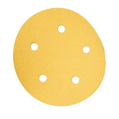 100 Pack 5 in W x 5 in L 100 Grit 5-Hole Hook and Loop Sanding Disc