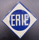 Vintage Post Cereal Erie Tin Sign 1950s Railroad Train Metal