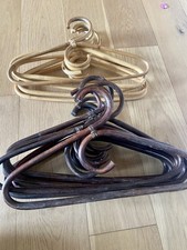 Vintage 70 s Groovy Boho Bamboo Wood Rattan Coat Clothes Hangers 16 Lot Of 14