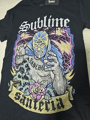 Sublime Santeria SANCHO Retro Graphic T-Shirt Black Men's SZ XL (H