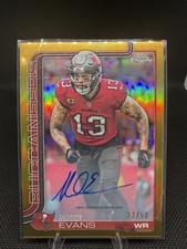 2025 Topps Chrome Football Mike Evans True Gold On Card Auto /50🔥🔥🔥🔥🏈🏈🏈🏈